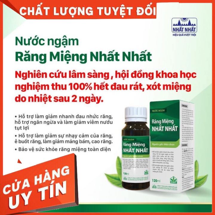 Răng miệng Nhất Nhất ( Hàng chính hãng) giảm nhanh đau nhức răng, viêm lợi, nhiệt miệng ,ê buốt răng