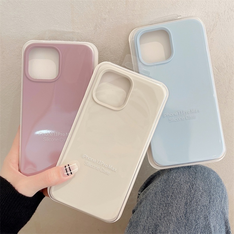 compatible for iPhone 13 Pro Max Ốp điện thoại silicon chống sốc màu trắng cổ điển cho Iphone 13 12 11 Pro Max Ix Xs Max Xr Se2 Iphone 6 6s 7 8 Plus