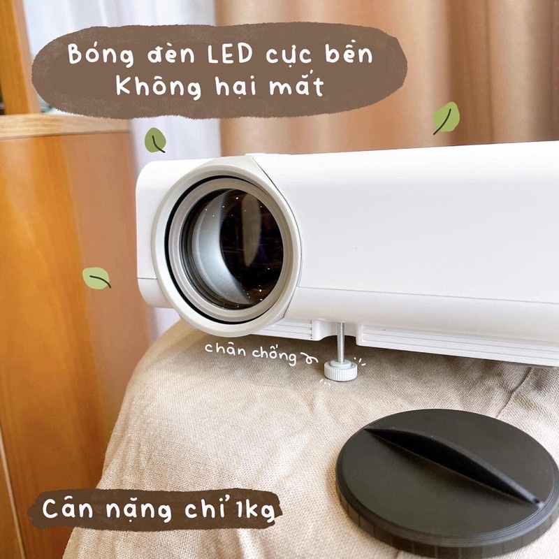(Sẵn-New 2022) Máy chiếu mini YG530 kết nối không dây chính hãng LEJIADA Tặng Sticker