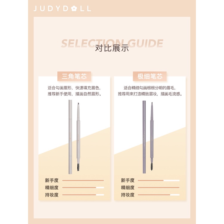 Bút Chì Kẻ Lông Mày Judydoll Siêu Mỏng Tự Nhiên Không Phai Màu Chống Mồ Hôi