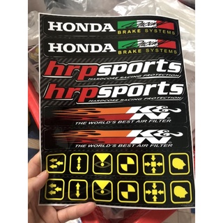 Tem logo dán phuộc dán gắp Honda HRP sport kn