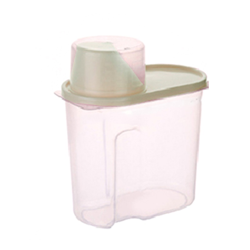 Set 2 Hộp Nhựa PP Trong Suốt Có Nắp Đậy Đựng Thực Phẩm Khô Cho Nhà Bếp