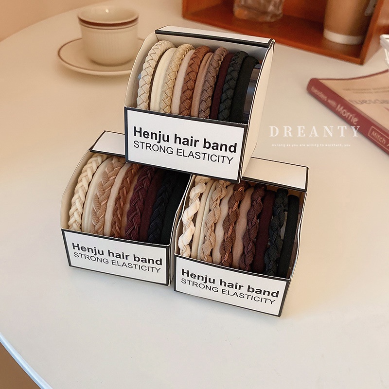 Dây Buộc Tóc Dạng Xoắn Độ Co Giãn Cao Thiết Kế Đơn Giản Dễ Phối Đồ