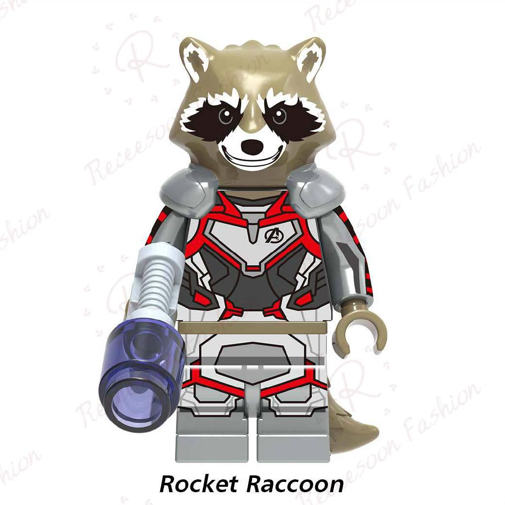 🔥Ready Stock 🔥8pcs Marvel Avengers 4 Endgame Building Blocks iron Man Rocket Racoon Action Figures Toys Model Decor Children Xmas Gift