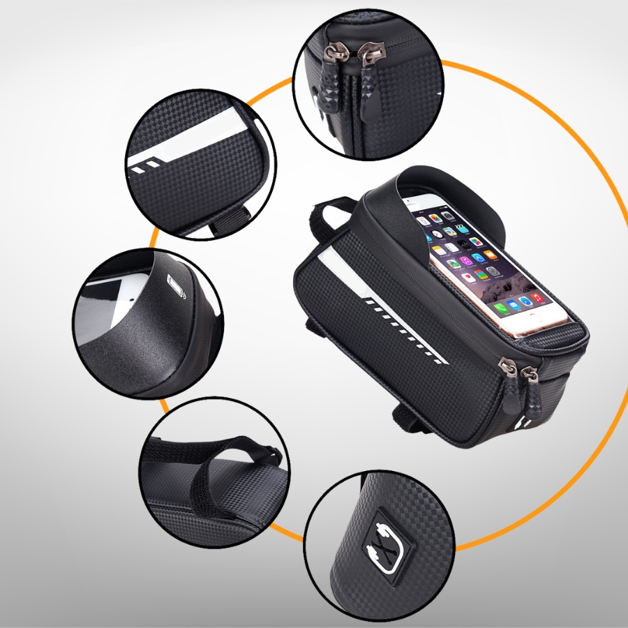 Túi xe đạp thể thao LOẠI XỊN treo gắn sườn chống nước TX01