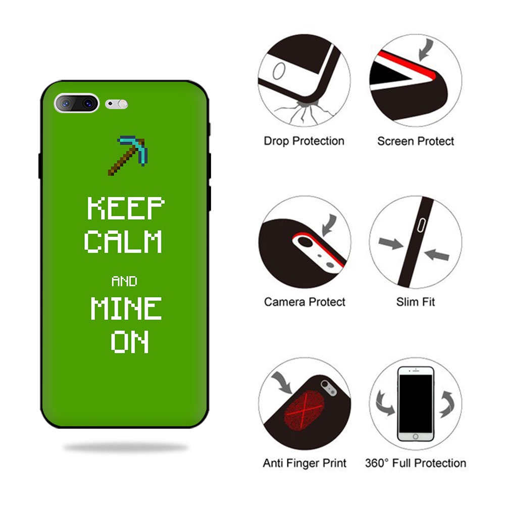 6vdi48 Trò chơi Minecraft iPhone 11 Pro Max X XS XR Max 5 5S 6 6S Plus 7 8 Plus SE Điện thoại silicon mềm
