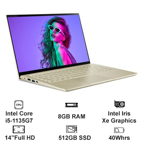 Laptop Acer Swift 5 SF514-55T-51NZ (NX.HX9SV.002) (i5 1135G7/8GB RAM/512GB SSD/14.0 inch FHD Touch/Win10/Vàng) (2020) | BigBuy360 - bigbuy360.vn
