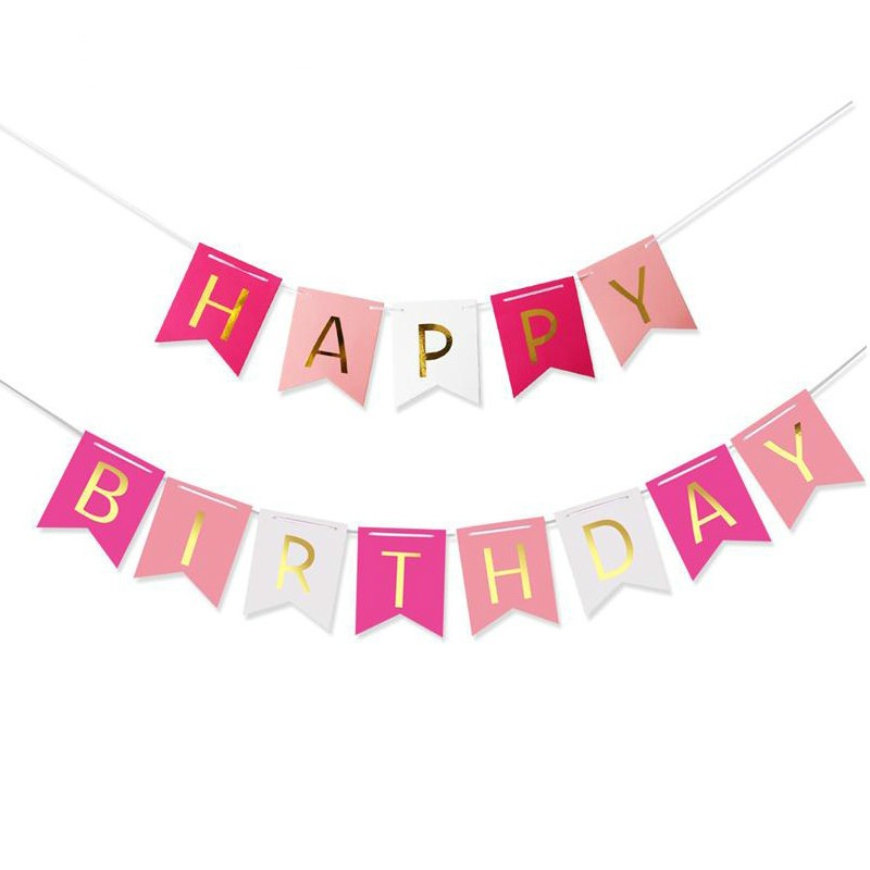 Dải Băng Rôn Chữ Happy Birthday Xinh Xắn Dùng Để Trang Trí Tiệc Sinh Nhật Của Bé