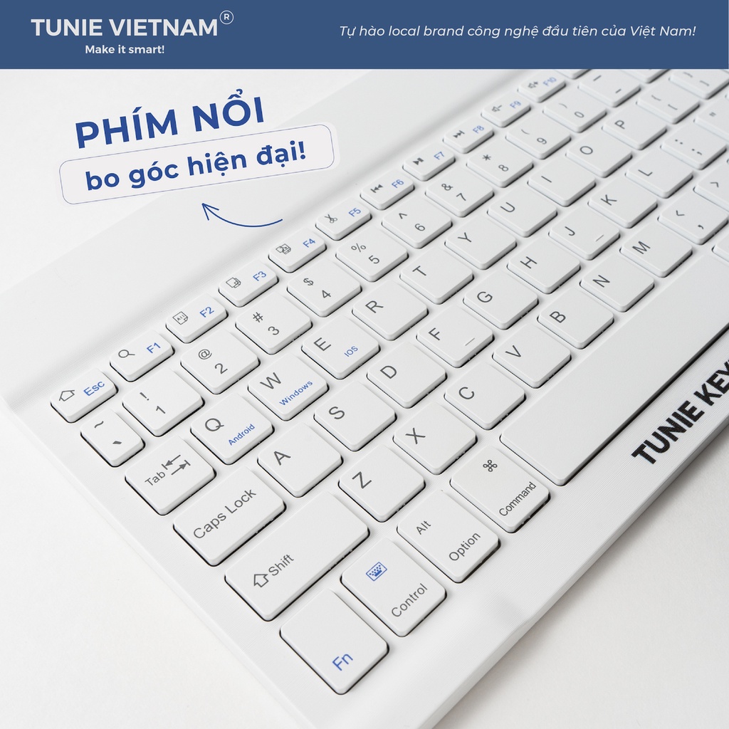 Bàn phím Bluetooth không dây kèm chuột dùng cho điện thoại, máy tính bảng, laptop