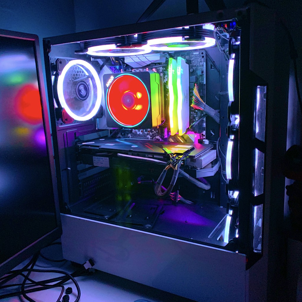 Bộ máy tính chơi game, PC Gaming, LIVESTREAM PUBG, GTA V...R5 2600, 16G Ram, Rx 580 8G | BigBuy360 - bigbuy360.vn