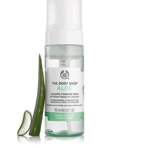 (hàng Mới Về) Sữa Rửa Mặt Tạo Bọt Chiết Xuất Lô Hội 150ml The Body Shop