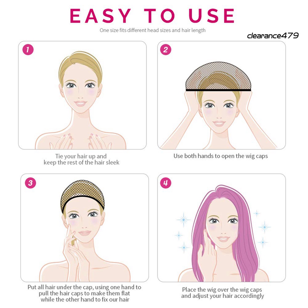 Mũ đội tóc giả dạng lưới co giãn cao 479