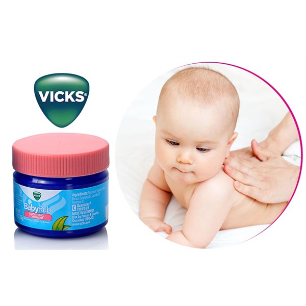 Dầu Bôi Ấm Ngực Giảm Ho Cho Trẻ Baby Balsam Vicks 50g - Nhập Khẩu Úc