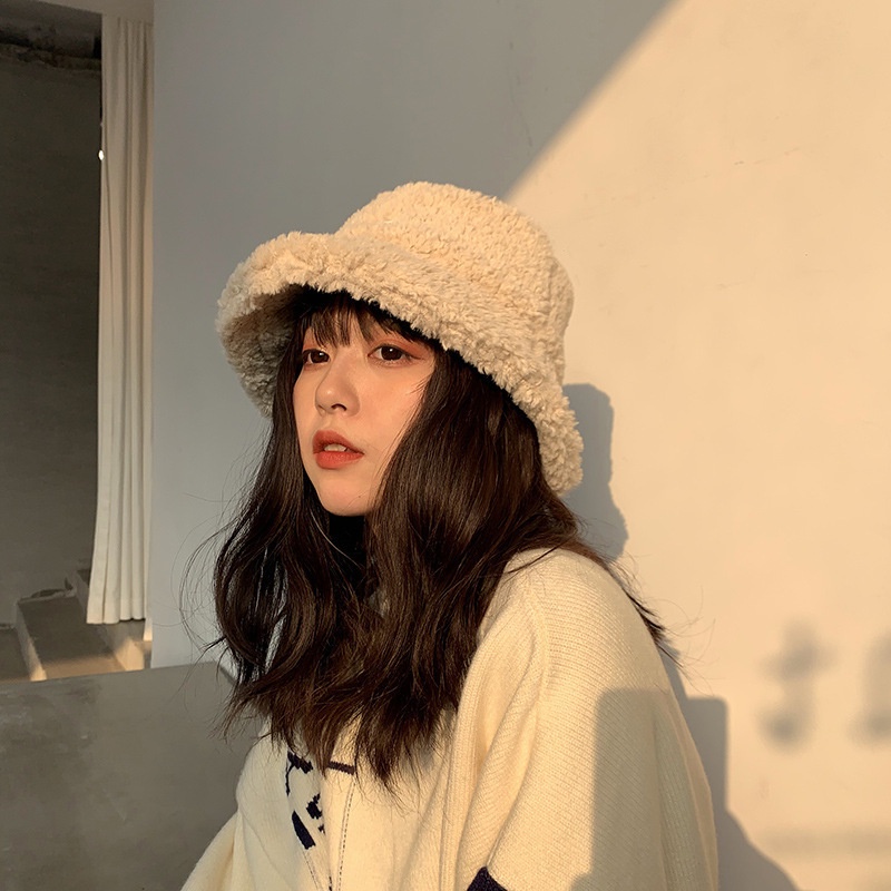 Mũ bucket NOVSET Nón beret lông cừu cao cấp Phong Cách Ulzzang Unisex [ D707 ]