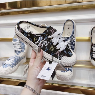 🍄 𝙓𝙖̉ 𝙎𝙤̂́𝙘 🍄 giày lười sục mlb ny đen hoạ tiết hot trend