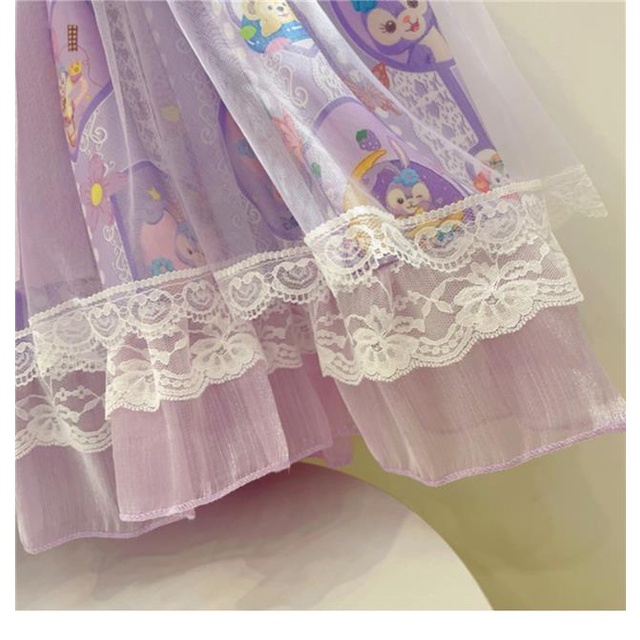 Đầm Công Chúa Phối Ren Kiểu Lolita Xinh Xắn Cho Bé Gái