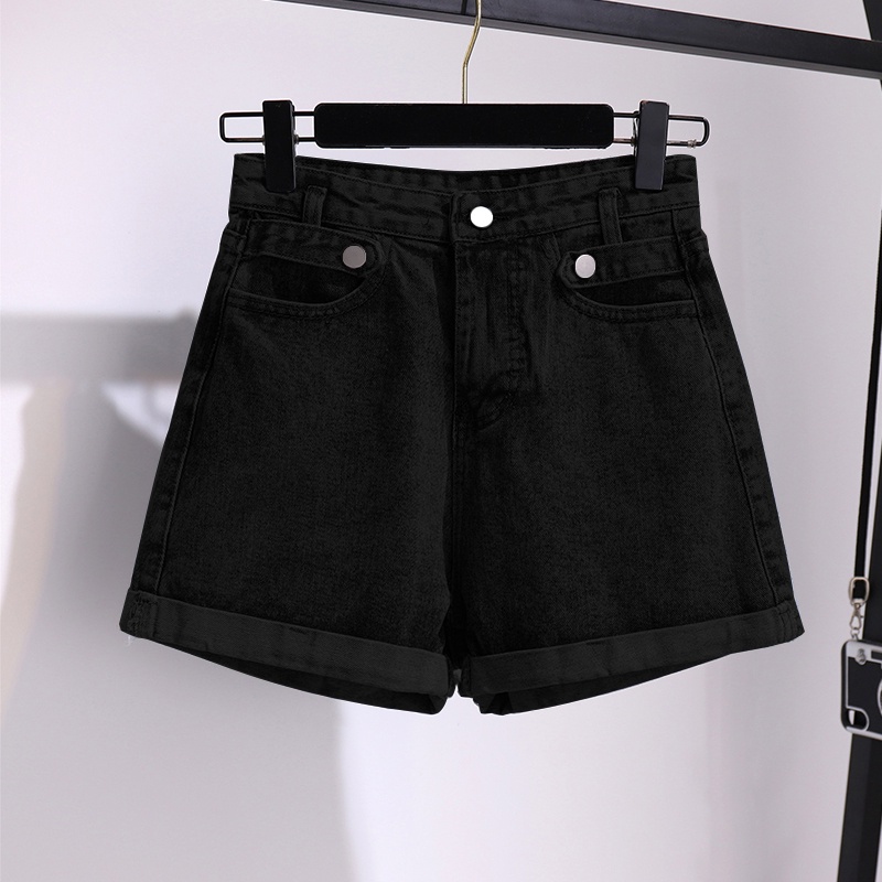 QBEO101 - Quần short jean sắn gấu cho người béo mập, bigsize che bụng mỡ cho người từ 40kg - 130kg