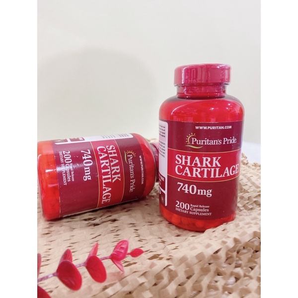 [Hàng Mỹ đi Air Đủ Bill] S.ụ.n Vi C.Á Shark Cartilage 740mg 200 Viên Puritans Pride