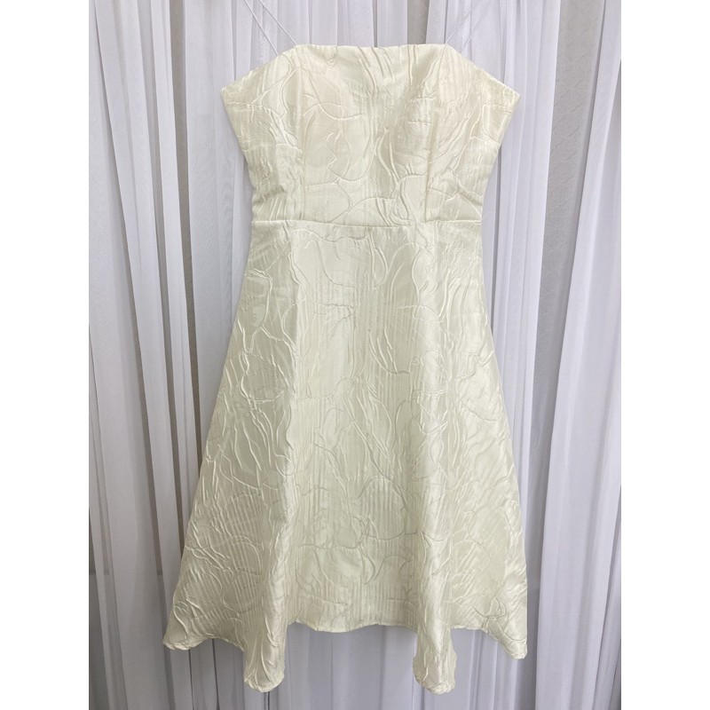 [Mẫu mới] Váy trắng xòe vải gấm 2 dây dự tiệc dạo phố cực xinh chất vải gấm loại 1 may 2 lớp [GẤM] ✔️