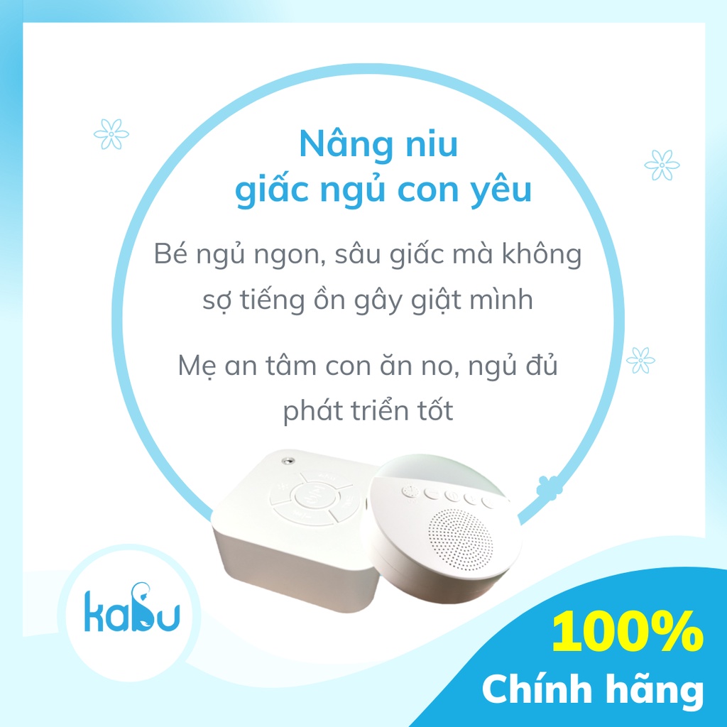 KABU - Máy Tạo Tiếng Ồn Trắng WhiteNoise Giúp Bé Ngủ Ngon Sâu Giấc, Xóa Tạp Âm