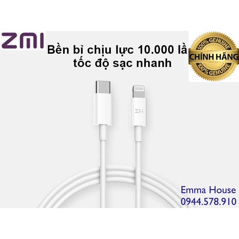 Cáp Xiaomi ZMI Type C To Type C / Lightning AL301, AL303, AL870, AL871, AL872, AL873K - Sạc nhanh PD