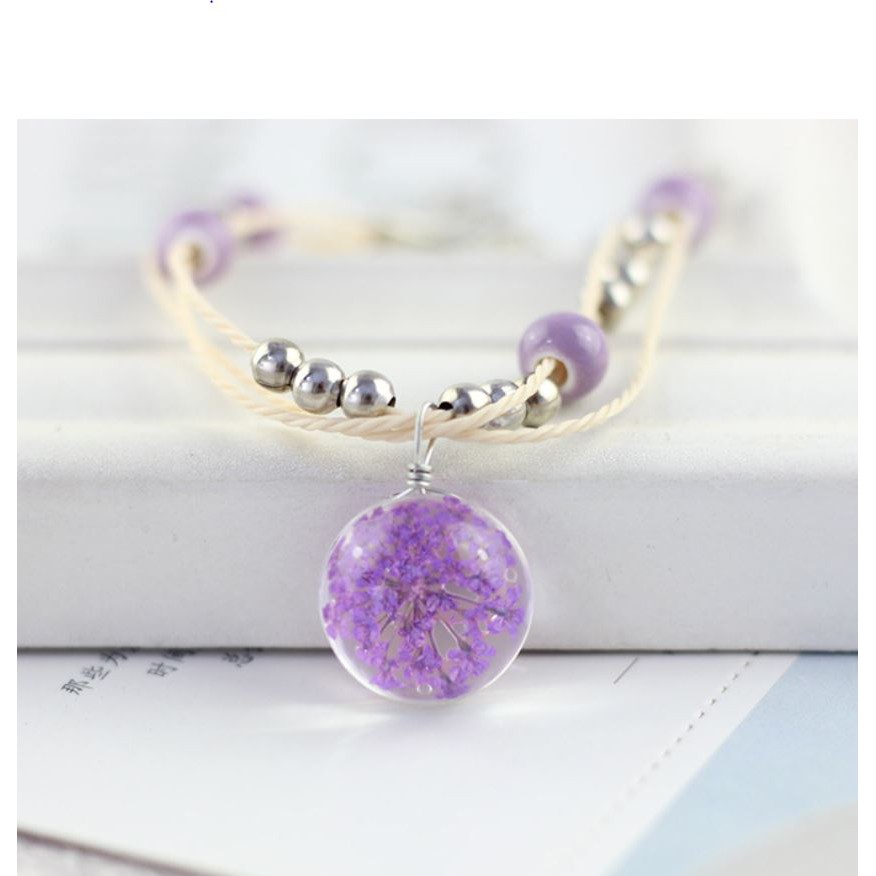 Vòng tay gốm ép hoa 3 sợi nhiều hạt | BigBuy360 - bigbuy360.vn