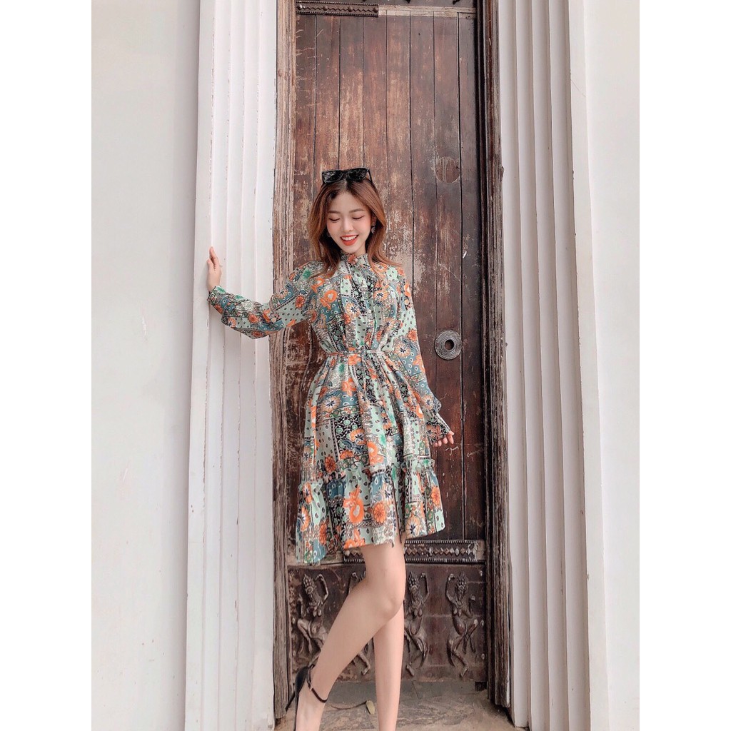 ĐẦM SUÔNG HỌA TIẾT ĐUÔI CÁ