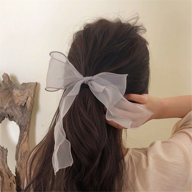 S13 Cột tóc nơ vải voan dịu dàng