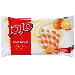 Bánh xốp ống vị kem cam Jojo gói 125g