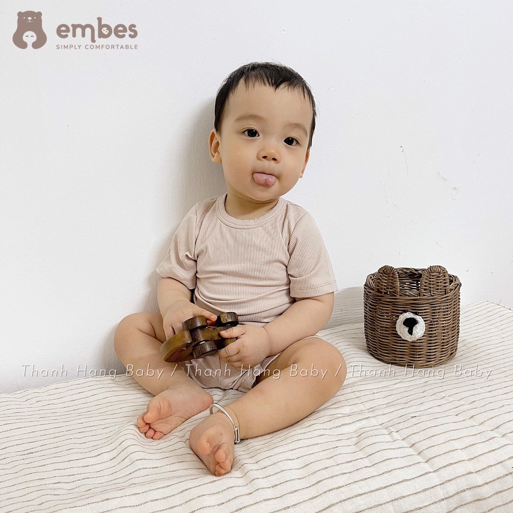 Bô cộc tay cho bé trai bé gái, đồ bộ cho bé gái bé trai thun tăm thanh hằng baby 7kg đến 17 kg