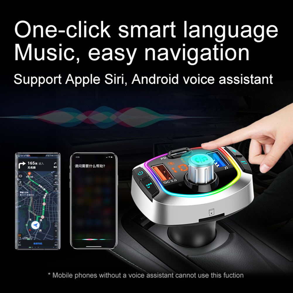 Đèn nền LED Bộ phát Bluetooth FM trên ô tô Máy nghe nhạc MP3 TF / U Bộ điều hợp rảnh tay trên ô tô