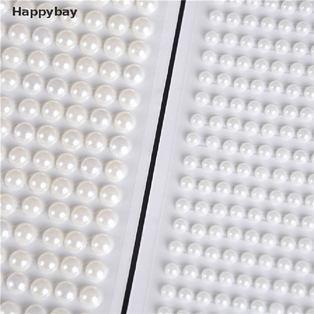 Miếng Dán acrylic Màu Trắng Đính Ngọc Trai Tự Dính Tiện Dụng