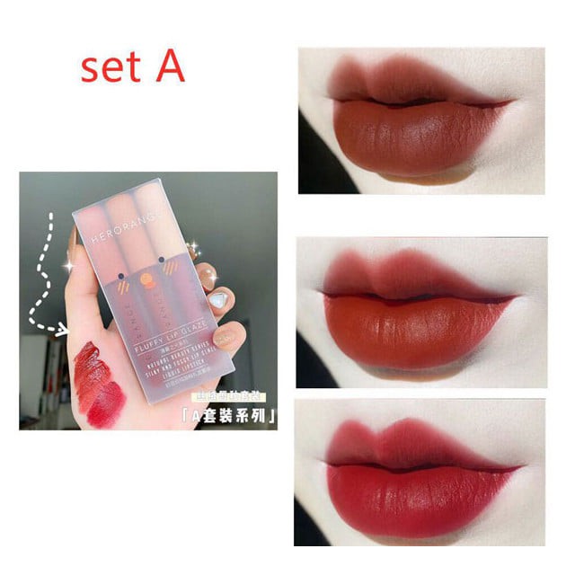 ⚡GIÁ TỐT NHẤT⚡ Son Kem Siêu Lì HERORANGE Xinh Mềm - Mịn Mượt - Lâu Trôi SET 3 Cây - Set A & B - Hàng AUTH | BigBuy360 - bigbuy360.vn