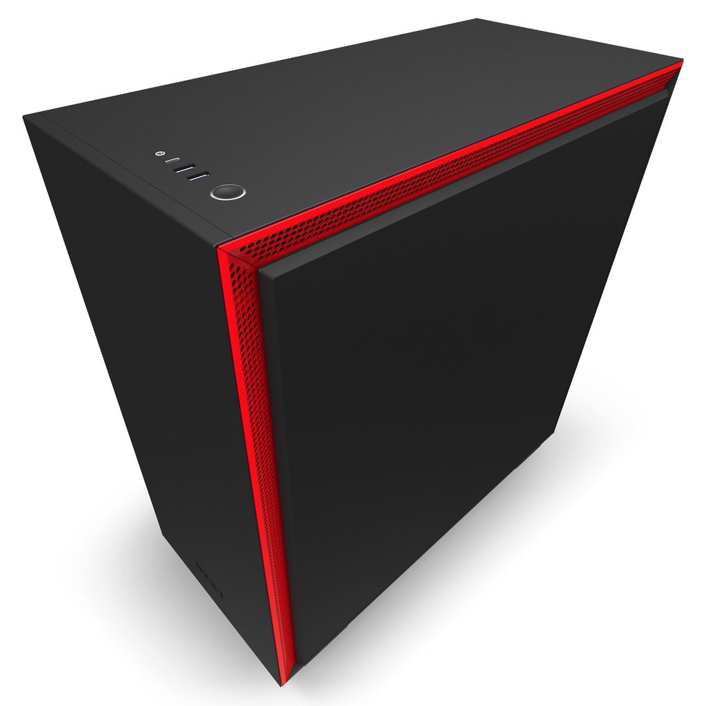 Vỏ Case NZXT H710 MATTE BLACK RED (Mini-ITX, MicroATX, ATX, EATX)