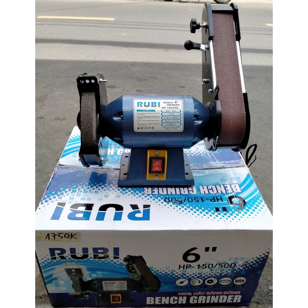 Máy mài 2 đầu nhám băng Rubi