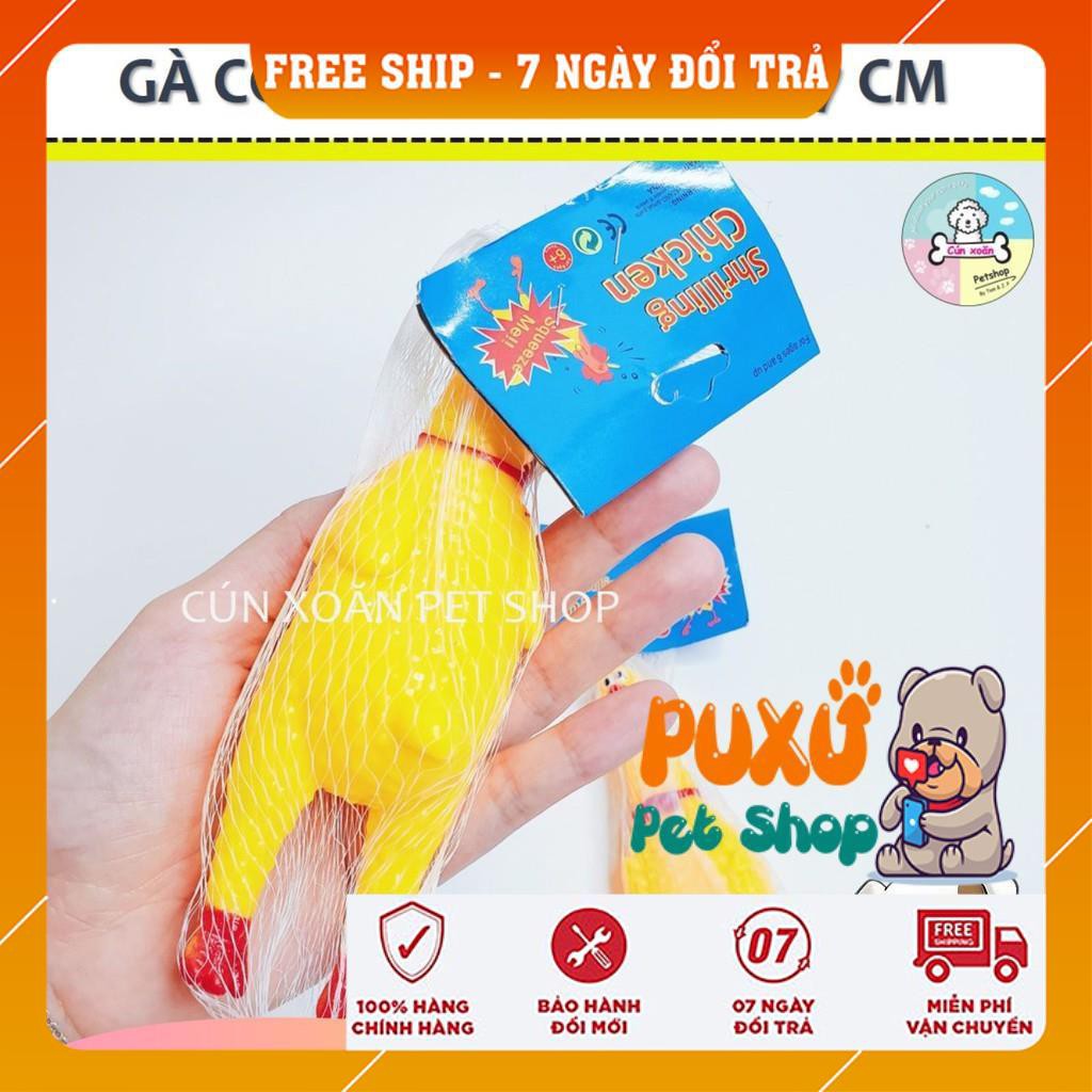 ĐỒ CHƠI CHO CHÓ 😍𝗙𝗿𝗲𝗲𝗦𝗵𝗶𝗽😍 Gà con kêu chút chít dài 17cm cho bé làm sạch răng và nướu hạn chế cắn phá đồ đạc trong nhà