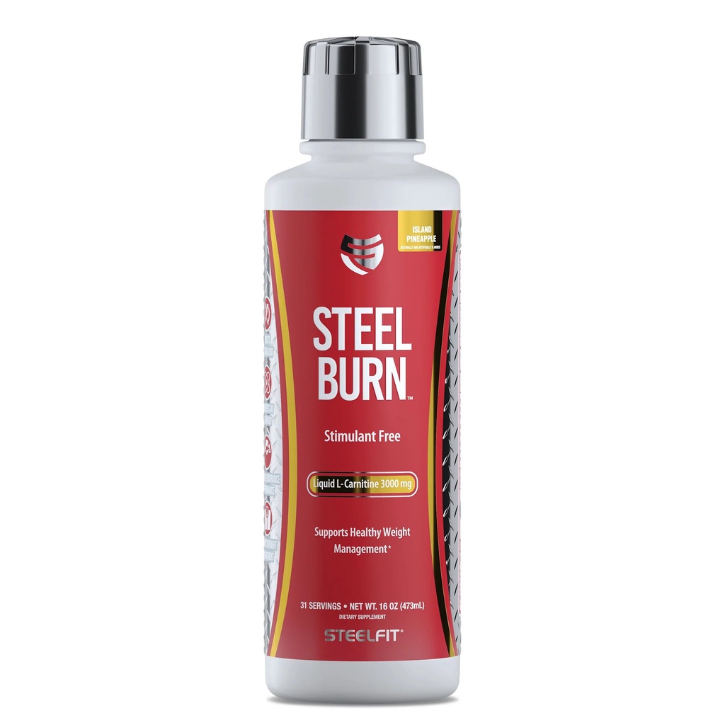 Thực Phẩm Bổ Sung Đốt Mỡ Steel Burn Liquid L-Carnitine 3000mg – STEELFIT USA 2024