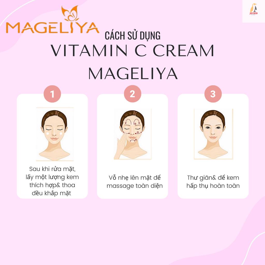 Kem Mageliya Vitamin C Cream dưỡng ẩm, làm sáng trắng da, ngừa mụn, chống thâm nám Thái Lan 60g