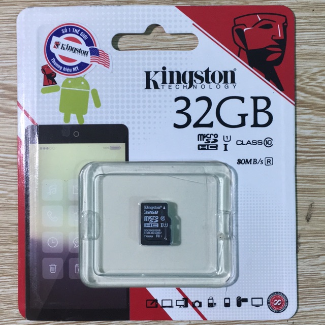 [ Chính hãng ] thẻ nhớ Kingston 32GB class 10/ 80mb/s phần phối fpt