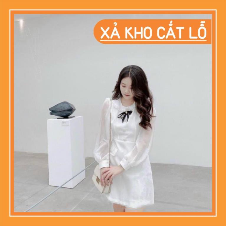 [Quần Áo Hot] Váy tay bồng tag nơ cổ tay xốp dài | BigBuy360 - bigbuy360.vn