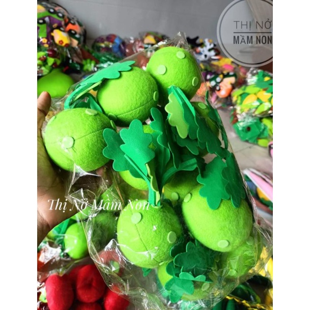 Củ su hào nỉ size to như thật đồ dùng mầm non - củ quả nỉ