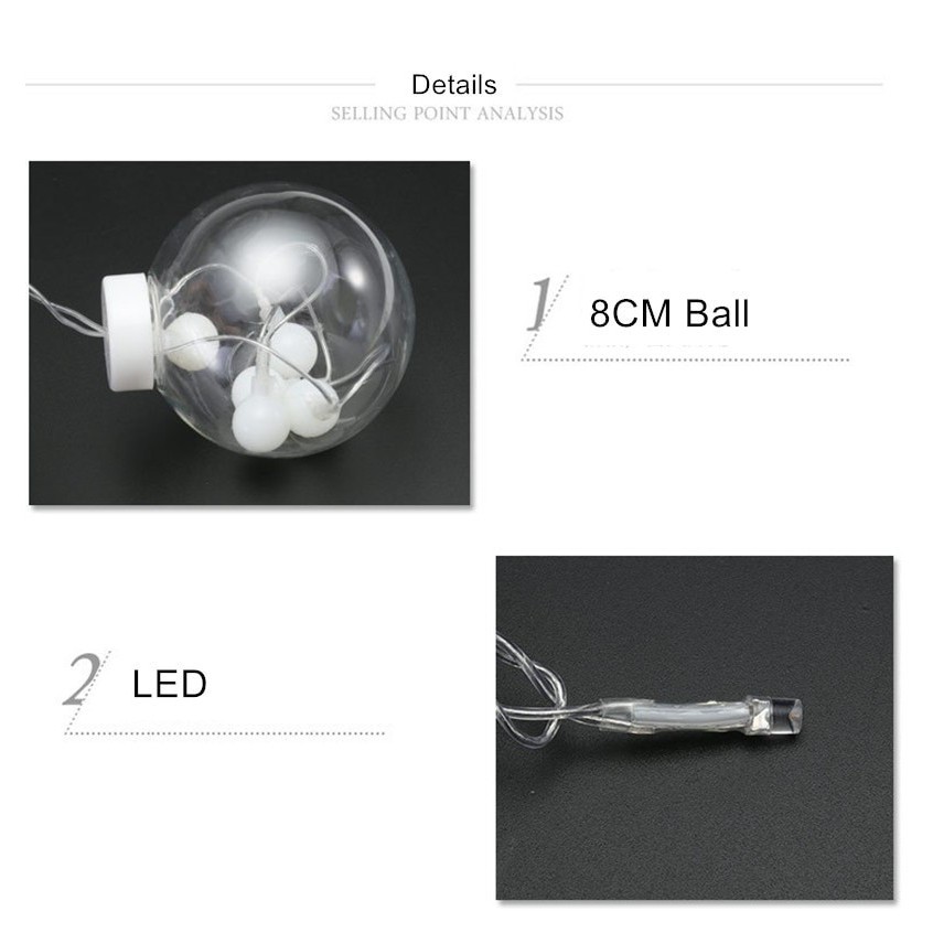 BỘ DÂY ĐÈN LED CHÓP 12 BANH 138 LED - DÂY DÀI 3 MÉT - MÀU VÀNG NẮNG