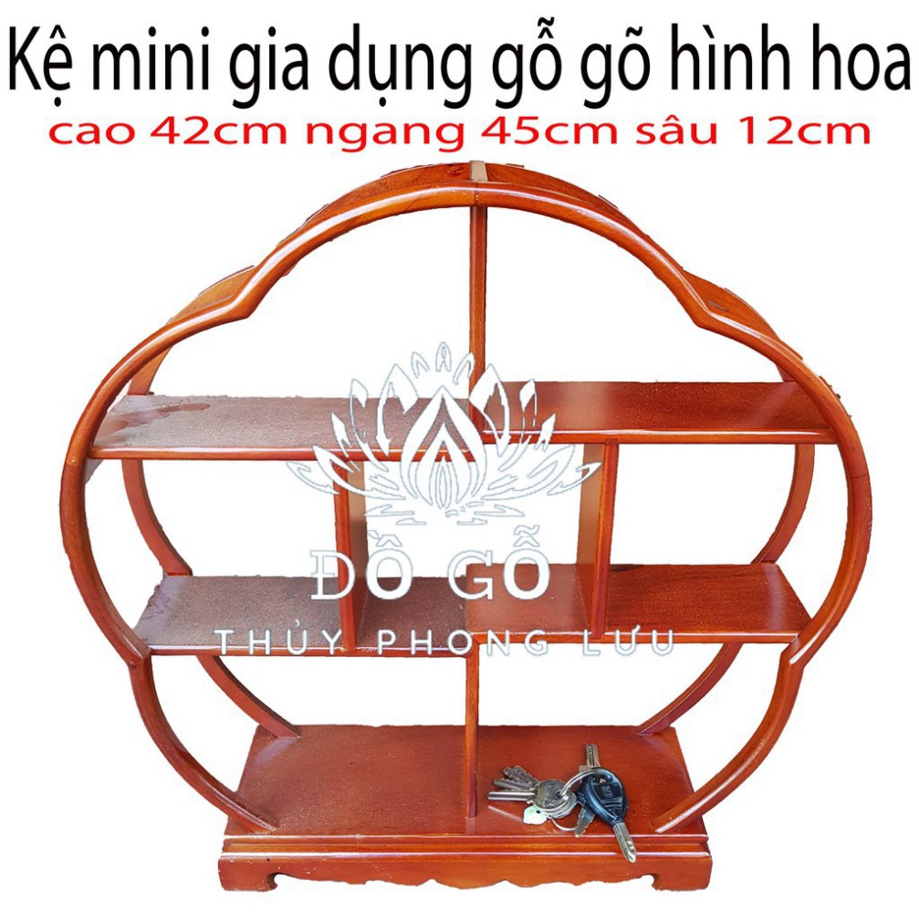 kệ mini gia dụng gỗ gõ hình hoa - ĐÚNG HÌNH ĐÚNG MẪU