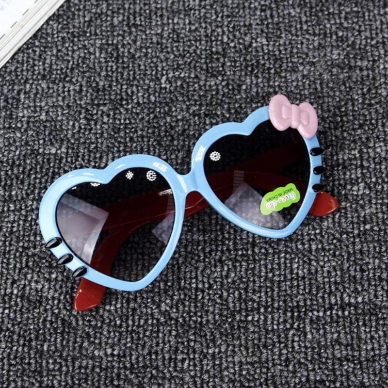 Cute Heart-shaped Glasses Mirror Uv Protection Sunglasses