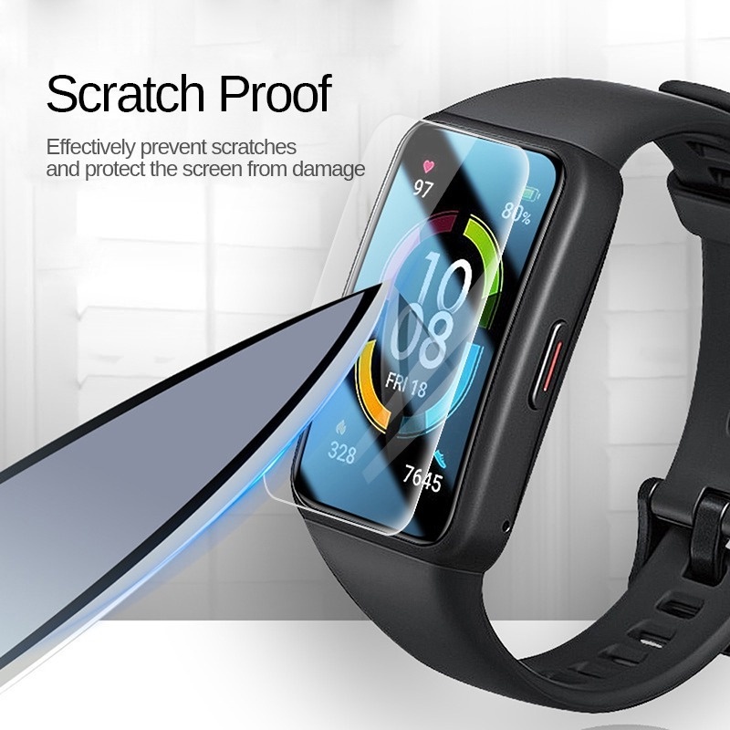 Set 5 Miếng Dán Màn Hình Bằng TPU Hydrogel Cho Huawei Honor Band 6 / en Huawei Honor Band 6