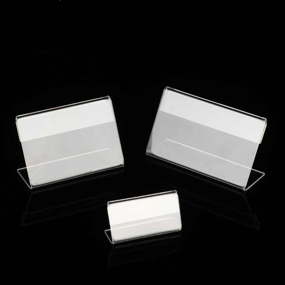 Giá Đỡ Bảng Tên Bằng Acrylic Hình Chữ L Mini Tiện Dụng Cho Siêu Thị