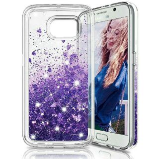 Ốp lưng kim tuyến nước chảy cho samsung galaxy s6 (tặng kèm nút bịt tai nghe cảm ứng) ảnh thật