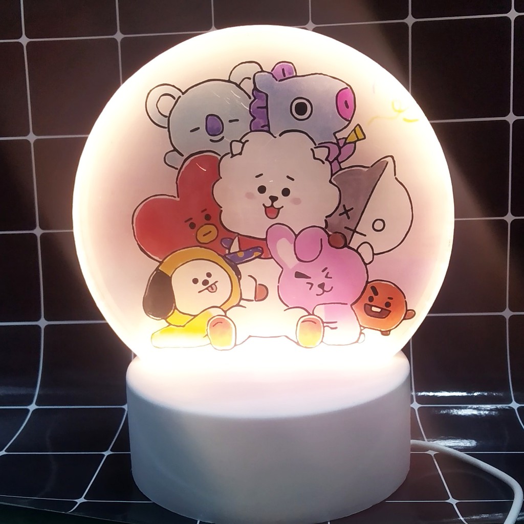 Đèn Led 3D thần tượng army bangtan DLI2 Đèn Ngủ 3D kpop Sáng Tạo cute dễ thương