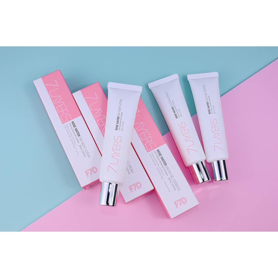 Gel Dưỡng Da Mụn, Da Tổn Thương Sau Liệu Trình 7 Layers Rose Water Micro Gel Essence 30ml