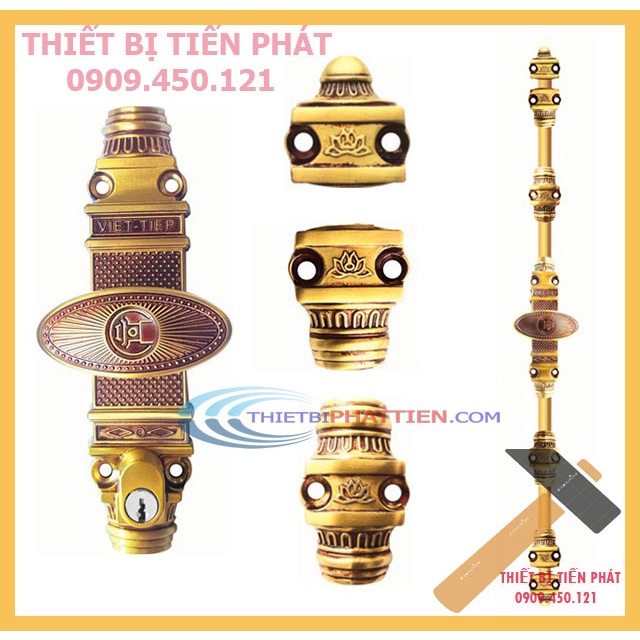 FREESHIP 99K TOÀN QUỐC_ Bộ Ổ Khóa VIỆT TIỆP Clemon 09960 Bằng Đồng Thau Đã Bao Gồm 2 Thanh 1m5 + 1m (Chính Hãng)